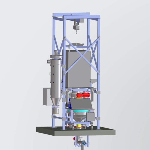 Daxner big bag handling discharge systems combined bag dump big bag discharge station