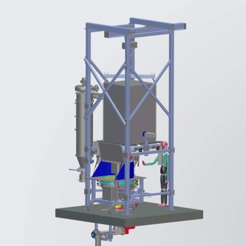 Daxner big bag handling discharge systems combined bag dump big bag discharge station