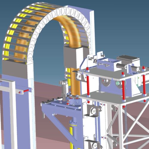 Daxner Konstruktion Engineering 3D CAD Daxner Extrusionsanlage für die Herstellung von Folien mit Verarbeitung von Recyclingmaterial und Beimengung von Füllstoffteilen (Kreide) New extrusion system for polymer production with raw materials such as Calciumcarbonat and Talkum including the processing of recycled materials.