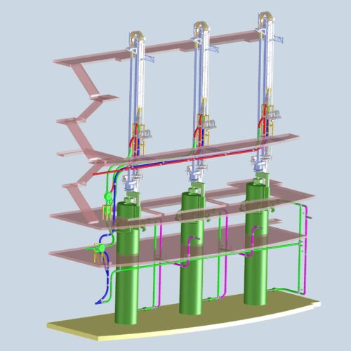 Daxner Konstruktion Engineering 3D CAD Daxner Extrusionsanlage für die Herstellung von Folien mit Verarbeitung von Recyclingmaterial und Beimengung von Füllstoffteilen (Kreide) New extrusion system for polymer production with raw materials such as Calciumcarbonat and Talkum including the processing of recycled materials.