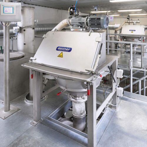 Daxner material intake systems bag intake screening machine VIB&PRESS