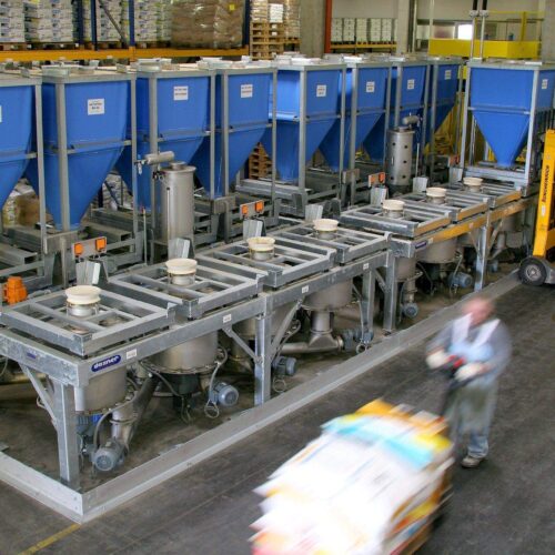 Daxner Kleinkomponenten-Container-Dosieranlagee mit Flow-Stop