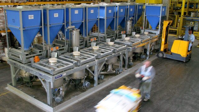 Daxner Kleinkomponenten-Container-Dosieranlagee mit Flow-Stop