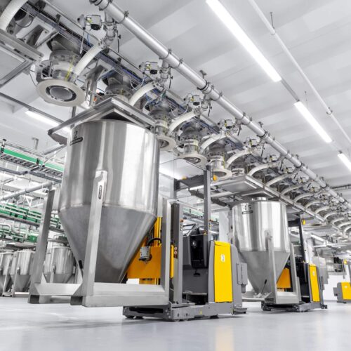 Automated solution for the production of dry mixed products