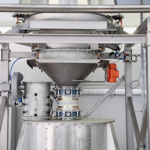 Daxner weighing bins with vibro bin dischargers discharge systems